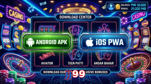 Main screen of Jj99 download page for PK players